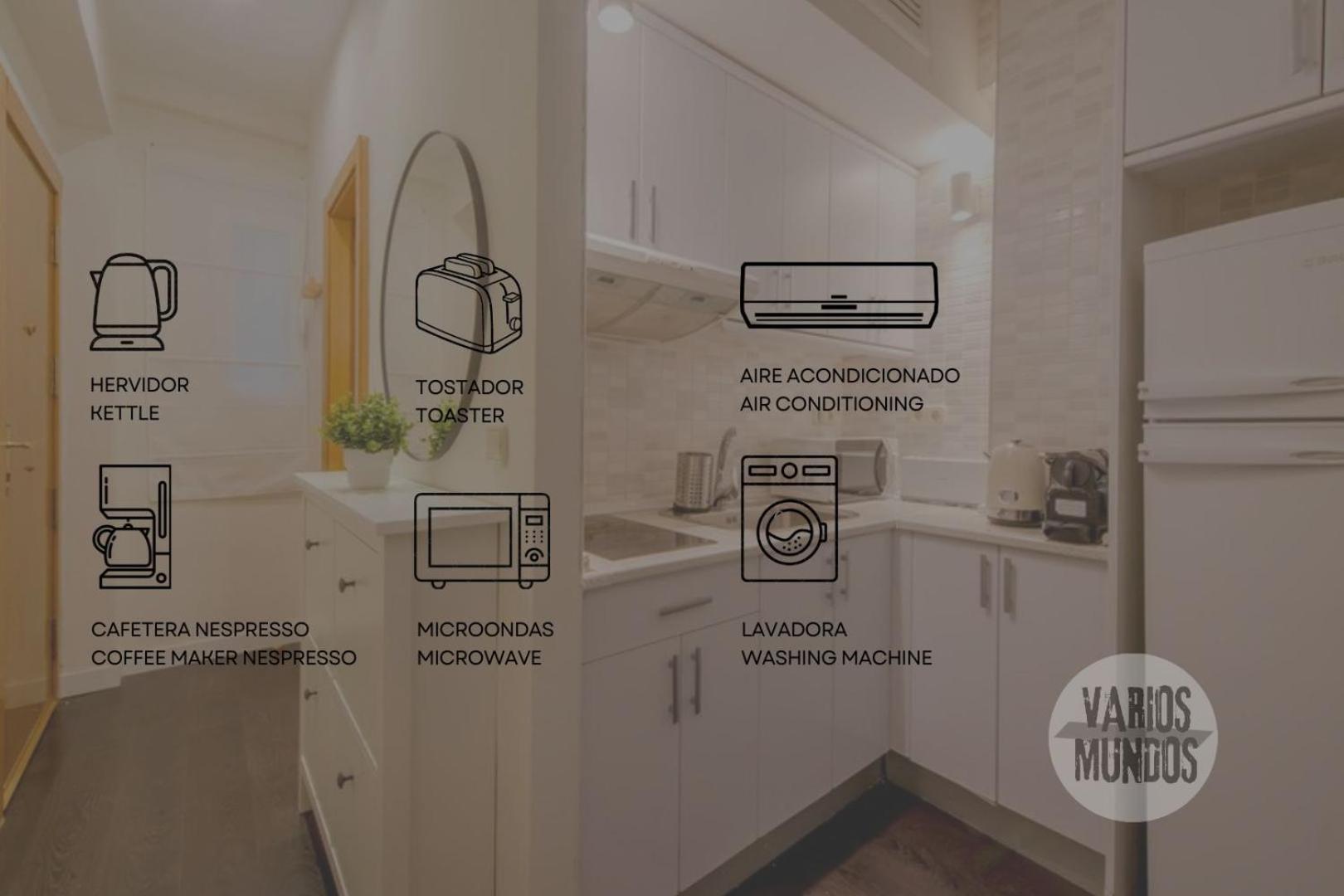 Confortable Apt Para 3 Pax A 1 Min De Gran Via Madrid Eksteriør bilde